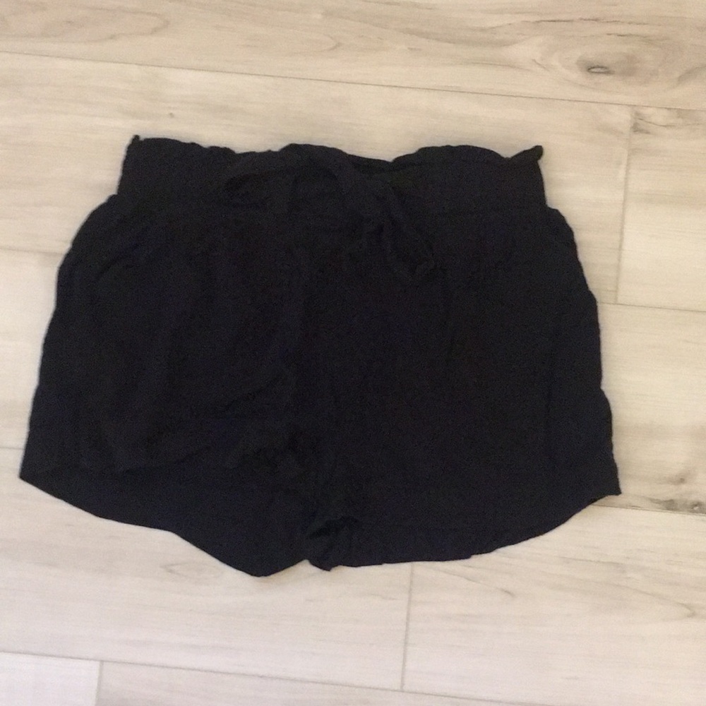 Black mini shorts